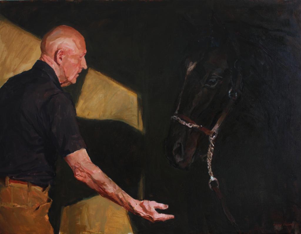 "Charlie Whittingham and Sunday Silence" by Valeriy Gridnev (Courtesy Cross Gate Gallery)